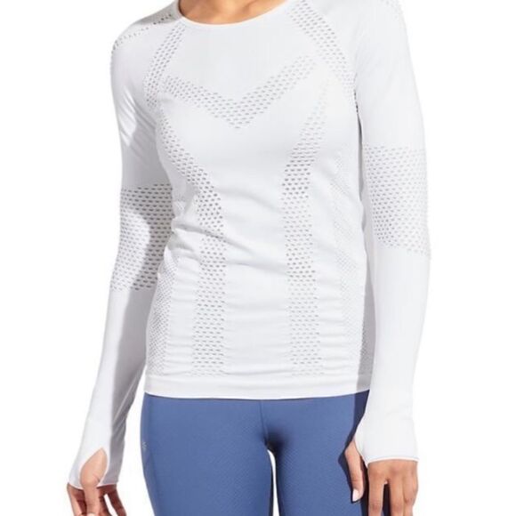Athleta | Burpee White Long Sleeve Shirt Top size XS - Picture 1 of 7